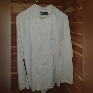 Vintage 80s Chefwear White Double-Breasted Chef Jacket